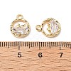 Brass Micro Pave Cubic Zirconia Charms KK-A259-27G-01-3