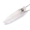 Natural Mixed Stone Bullet Shaped Perfume Bottle Pendant Necklaces G-B089-02P-4