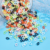 1260Pcs 14 Style Opaque Acrylic Linking Rings SACR-DC0001-01-5
