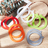 10Pcs 5 Colors Silicone Rings AJEW-GF0005-71-4