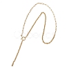 304 Stainless Steel Paperclip Chain Cable Chain Lariat Y Necklaces NJEW-JN05724-4