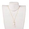 Pendant Necklaces and Ear Studs Jewelry Sets SJEW-JS01064-03-6