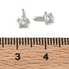 Brass Pave Clear Cubic Zirconia Charms CU-CBA9FFD-11P-05-3