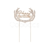 Alloy & Rhinestone Cake Insert Card Decoration AJEW-WH0248-06KCG-1