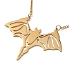 2Pcs 2 Style 304 Stainless Steel Bat Pendant Necklaces Set NJEW-E092-01G-5