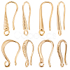 40Pcs 4 Styles Brass Earring Hooks KK-BBC0024-39-1