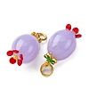 Handmade Lampwork Pendants LAMP-Z012-01G-03-2
