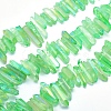 Electroplated Natural Quartz Crystal Beads Strands G-P368-05D-1