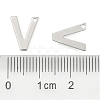 Tarnish Resistant 304 Stainless Steel Letter Charms LS-STAS-O072-V-3