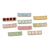 Brass Micro Pave Clear Cubic Zirconia Connector Charms CU-CBA30E8-01G-B-1
