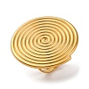 Ion Plating(IP) 304 Stainless Steel Flat Round Open Cuff Rings RJEW-M047-04G-1