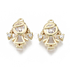 Brass Micro Pave Cubic Zirconia Charms KK-N232-47-NF-1