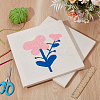 Wood Square Crochet Frame AJEW-WH0650-33-4