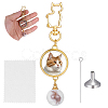 Glass Openable Perfume Bottle Pendant Decorations HJEW-DR00317-1