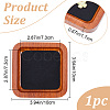 Square Wood Jewelry Storage Tray with Microfiber Fabric Mat Inside ODIS-WH0030-37A-02-2