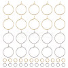 Unicraftale 120Pcs 2 Color 316 Surgical Stainless Steel Hoop Earring Findings STAS-UN0043-01-1