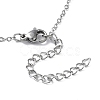 304 Stainless Steel Cable Chain Bracelet with Enamel Rondelle Beaded BJEW-G683-02P-01-4
