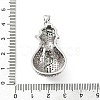 Brass Micro Pave Clear and Green Cubic Zirconia Pendants KK-H279-02P-3