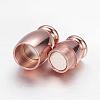 Barrel 304 Stainless Steel Magnetic Clasps with Glue-in Ends STAS-I045-15M-3