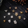 48Pcs 12 Styles Tibetan Style Alloy Beads FIND-DR0001-22-3