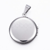 Tarnish Resistant 304 Stainless Steel Locket Pendants X-STAS-H389-30P-3