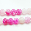 Natural Crackle Agate Beads Strands G-G055-6mm-M-3