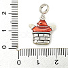 Anti-Tarnish Rhodium Plated 925 Sterling Silver Enamel Christmas European Dangle Charms STER-Z010-02P-01A-3