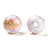 Floral Printed Porcelain Beads X-PORC-Q199-8mm-02-2