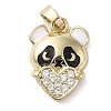 Brass Micro Pave Clear Cubic Zirconia Pendants KK-M275-13G-1