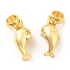 Brass European Dangle Charms KK-M247-13G-2