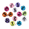 Transparent Mixed Color Acrylic Beads MACR-T038-08-2