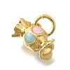 Brass Enamel Charms KK-D295-30G-02-2