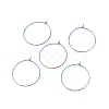 Ion Plating(IP) 316 Surgical Stainless Steel Hoop Earrings Findings STAS-F149-32M-A-1