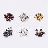 1 Box 6 Colors Antique Bronze & Red Copper & Golden & Silver & Platinum & Black Brass Tube Crimp Beads KK-X0036-A-B-2