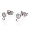 Non-Tarnish 304 Stainless Steel Stud Earring Findings STAS-E192-01P-02-1