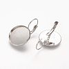 Brass Leverback Earring Findings X-KK-H024-P-2
