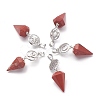 Natural Red Jasper Pendants G-O194-14-1
