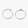 316 Surgical Stainless Steel Hoop Earrings Findings X-STAS-F149-32P-E-2