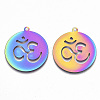 Ion Plating(IP) 201 Stainless Steel Pendants X-STAS-R114-004-2