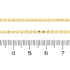 Brass Rondelle Link Chain Necklaces for Women NJEW-K282-04G-5