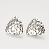 Brass Ear Stud Findings X-KK-S336-21P-1