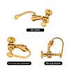 Brass Screw On Clip-on Earring Findings KK-L164-02G-5