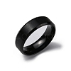 PVD Vacuum Plating Matte Style 304 Stainless Steel Wide Band Finger Rings for Women Men RJEW-WH0009-14B-EB-1