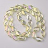 Transparent Electroplate Glass Bead Strands EGLA-C001-FR03-2