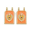 Brass Enamel Pendants KK-B157-28B-G-1