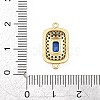 Brass Micro Pave Cubic Zirconia Connector Charms CU-CBAAB9C-01G-04-3