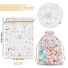 50Pcs Gold Stamping Moon & Star Organza Drawstring Gift Storage Bags OP-BBC0001-03C-01-2