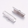 Tarnish Resistant 304 Stainless Steel Ribbon Crimp Ends STAS-E144-080P-G-2