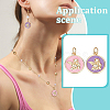 8Pcs 2 Colors Brass Enamel Pendants KK-BC0015-14-5
