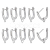 Brass Hoop Earring Findings with Latch Back Closure ZIRC-F052-29P-1